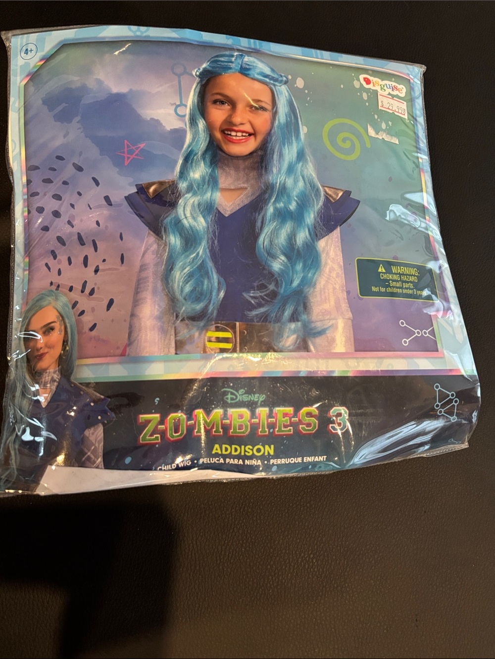 Disney Addison Long Wavy Blue Costume Wig